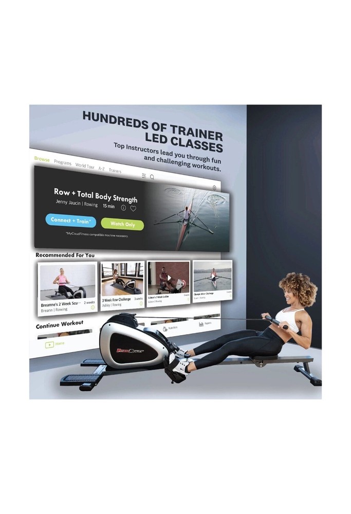 Fitness Reality Magnetic Rowing Machine with Bluetooth Workout Tracking Built...