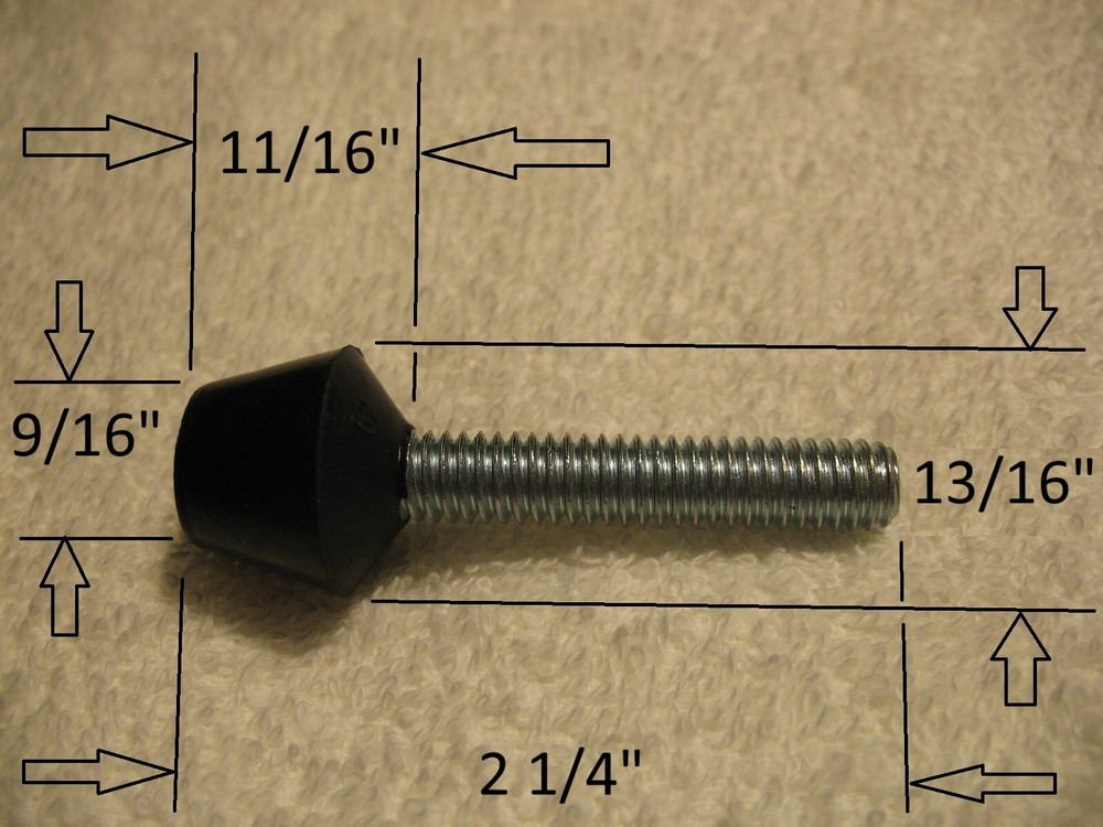 Destaco Threaded Rubber Bumper 5/16" Threaded Stud Bumper, De-Sta-Co Bumper.