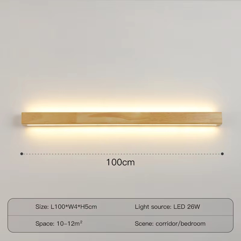 Long Wood Wall Lamp