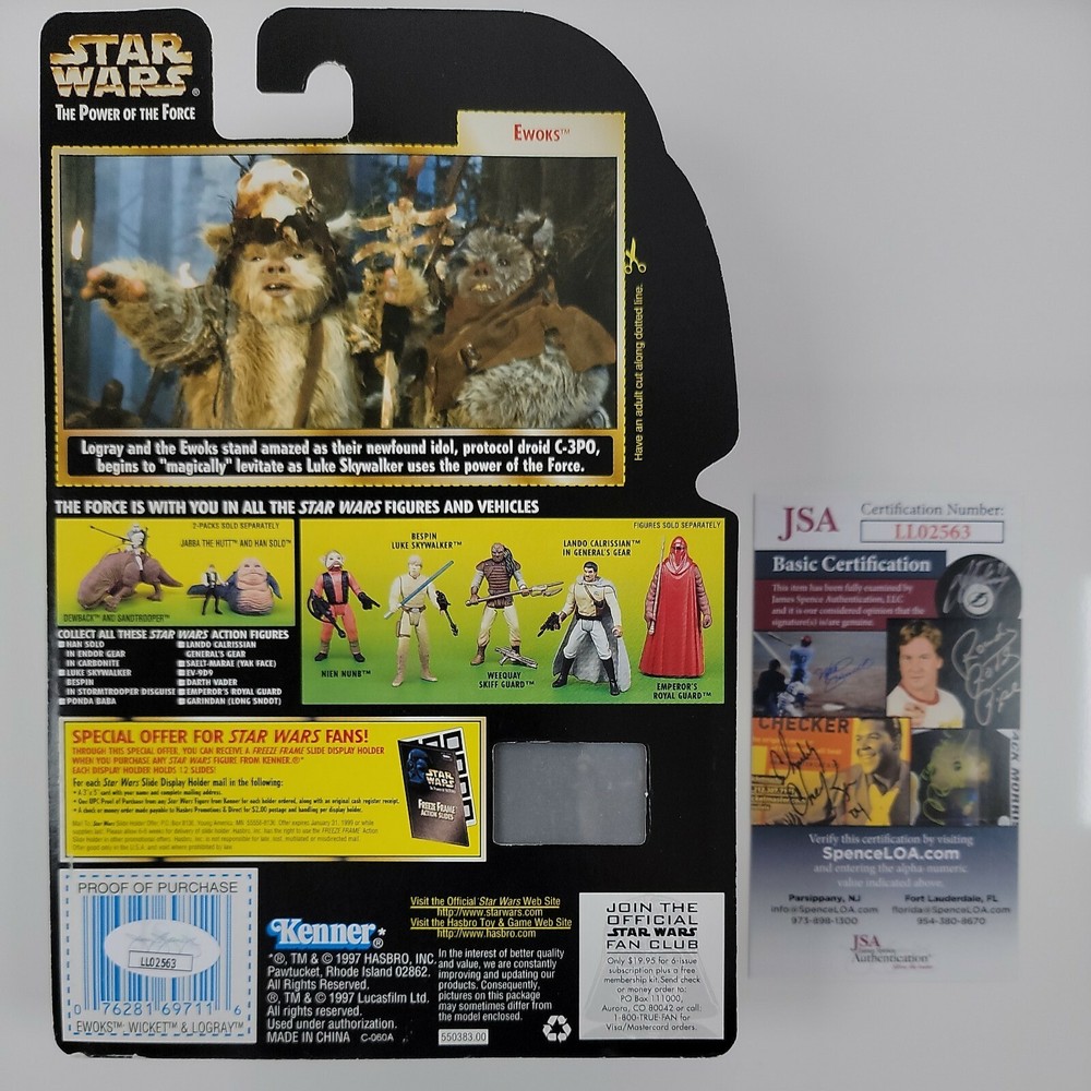 Star Wars- Wicket- POTF2 Figure- Signed by Warwick Davis- JSA COA