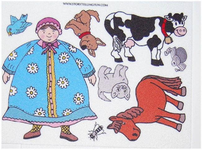 There was an Old Lady that Swallowed a Fly Felt / Flannel Board Set