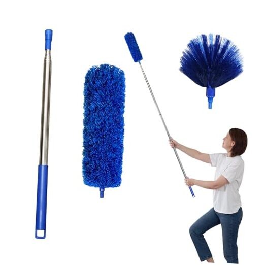 Cobweb Dusters with Extension Pole 100-inch, Spider Web Brush & Ceiling