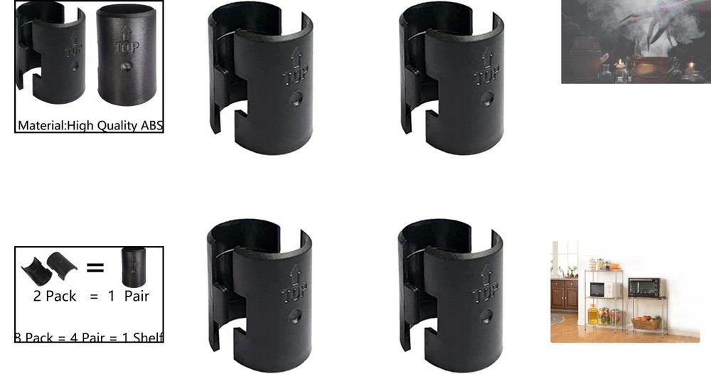 Durable 8 Pack Shelf Lock Clips for 1" Posts - Universal Fit & Easy Install