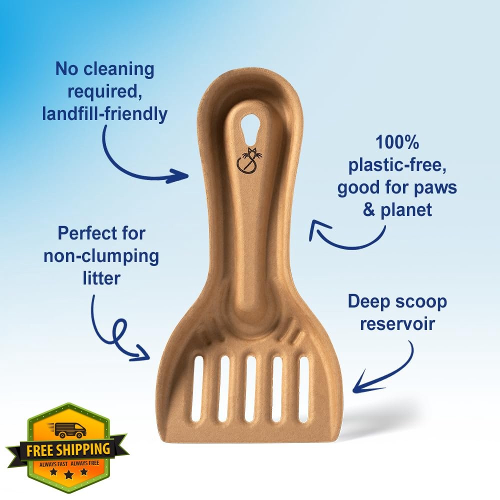 Scooples Plastic Free Disposable Cat Litter Scoops 6pk