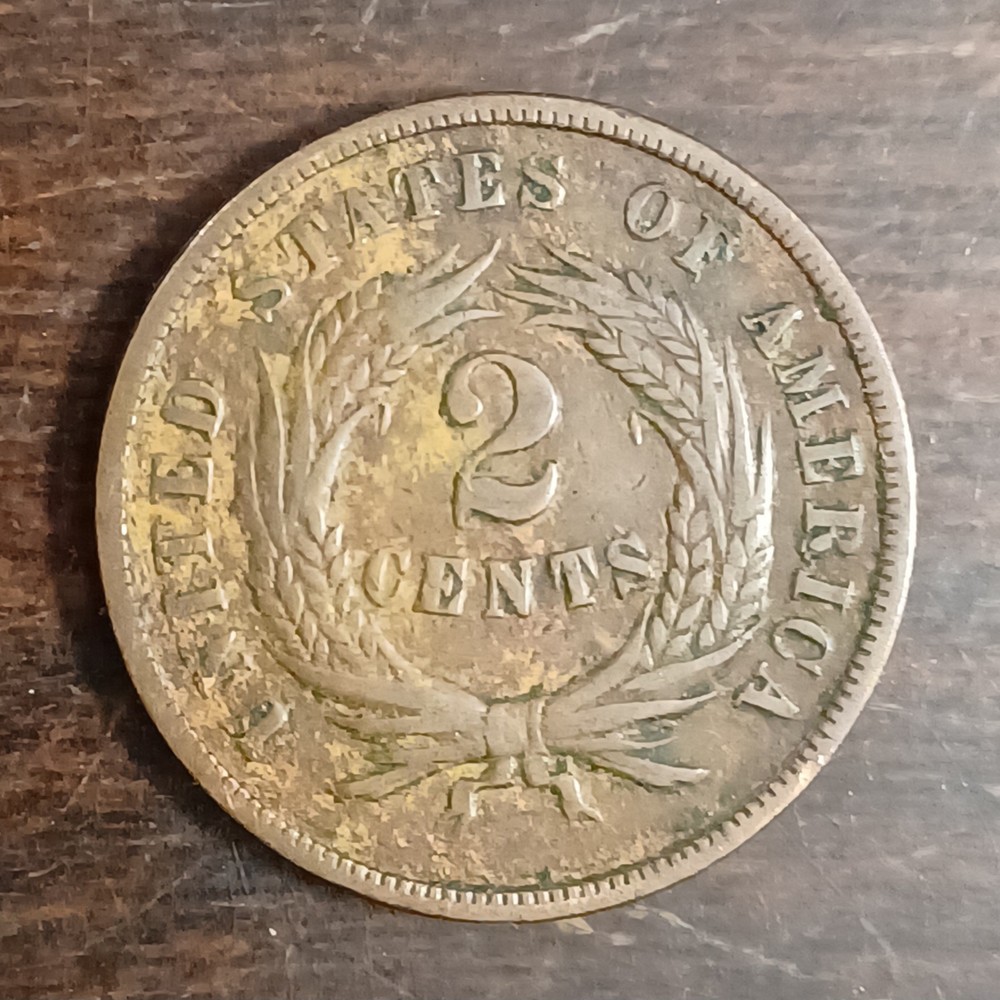1868 US Two Cent Coin