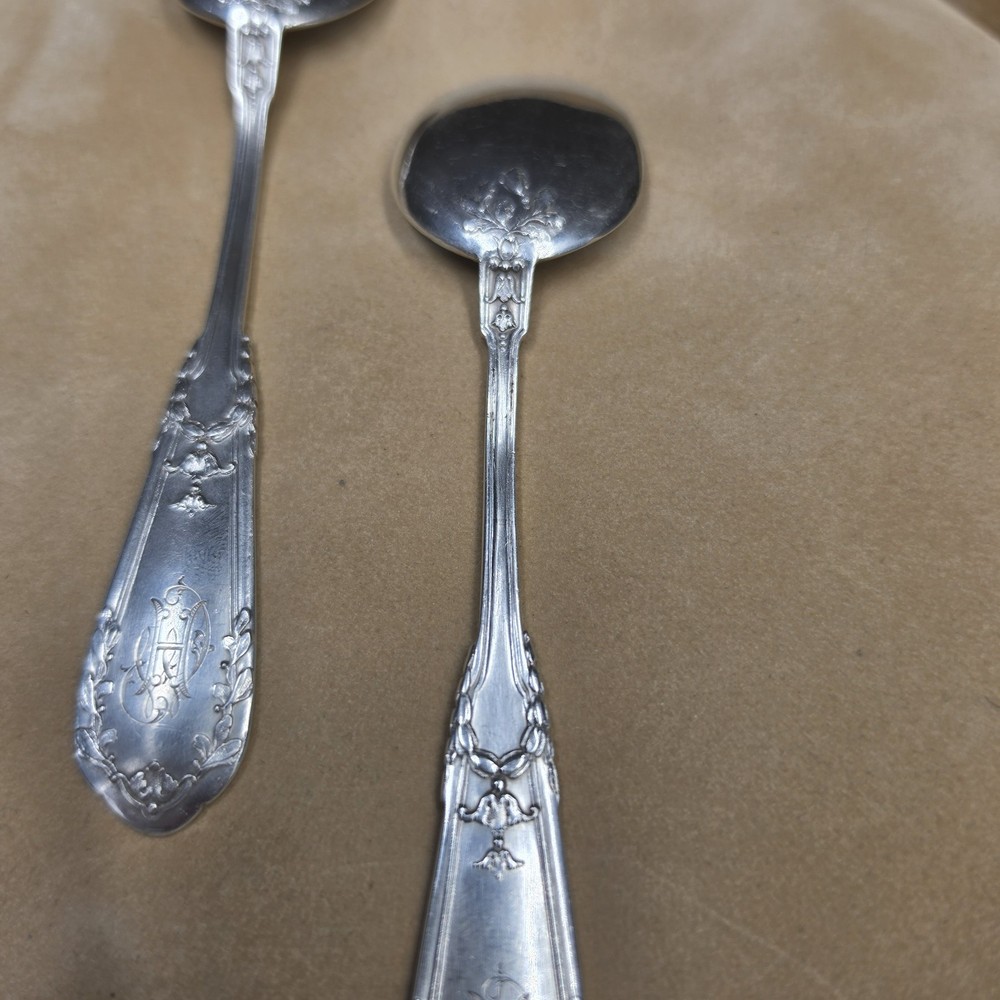 Solid Silver Ice Cream Spoons, Wolfers Brothers