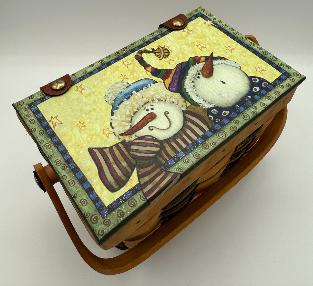 Snowman Lidded Wicker Basket, Gift Boxes 5pc Set