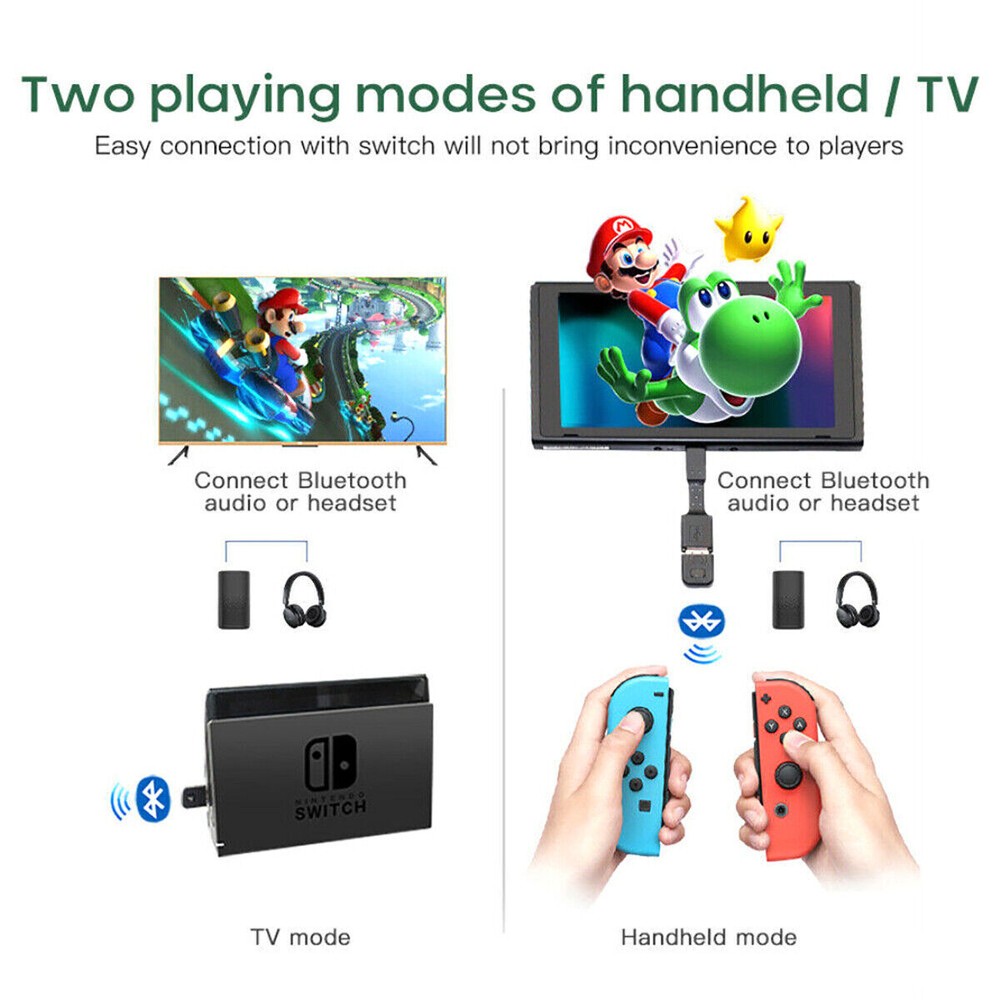 Bluetooth USB Dongle Headset HIFI Audio Receiver Adapter For PS5 PS4 Switch PC