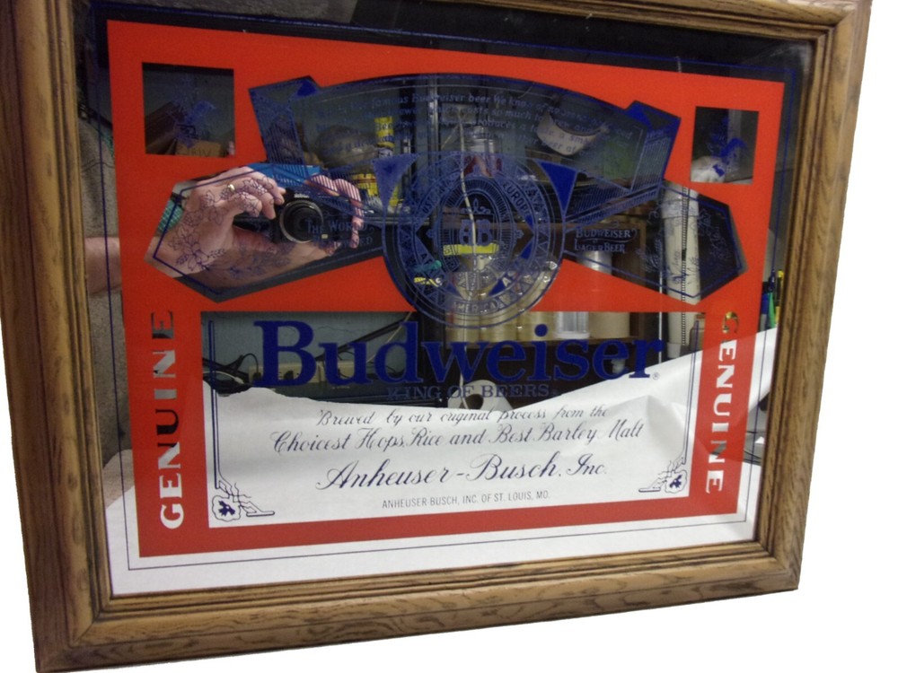 Previously Owned BUDWEISER Framed Advertising Mirror