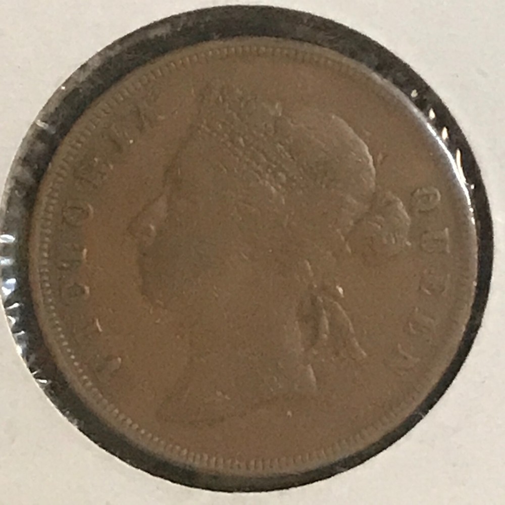 Strait Settlements Cent KM 16 VF/XF 1887