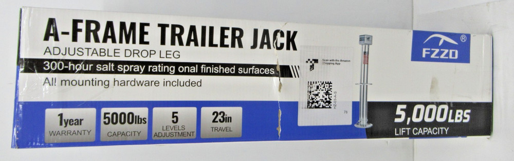 5000 lbs A-Frame Trailer Jack, 23" Vertical Travel
