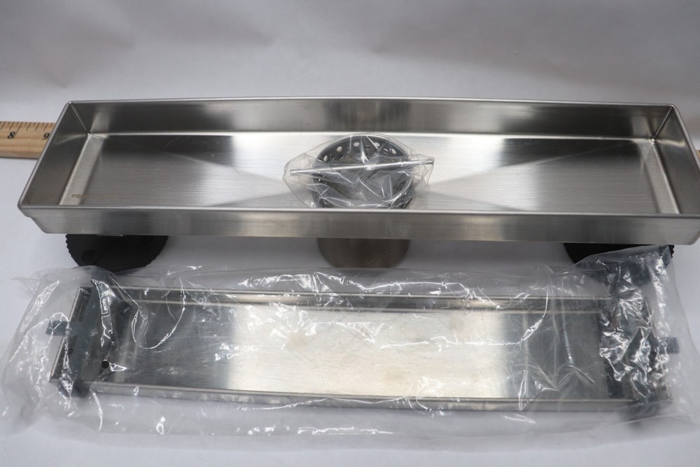 Mediterraneo Solid Lineal Shower Drain 12" ZAD-12C
