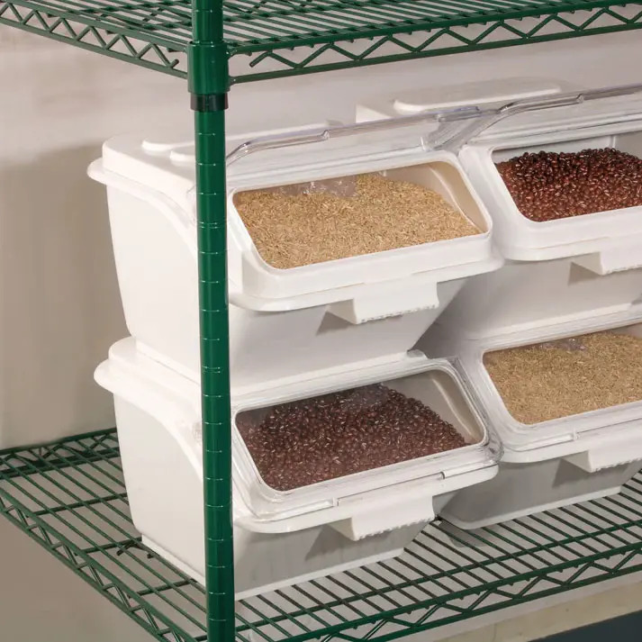 Winco IB-5S 5 Gallon Polypropylene Stackable Shelf Ingredient Bins