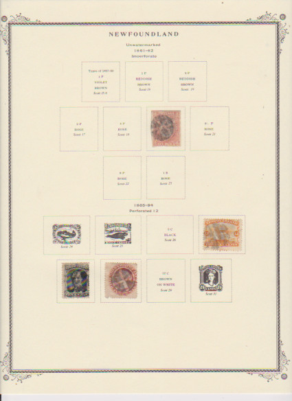 Canada Pre-Confederation Pages with Stamps