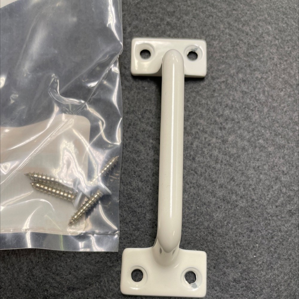 (5 Pack) White Utility Handle or Sash Pull Front Mount  3-3/8 inch