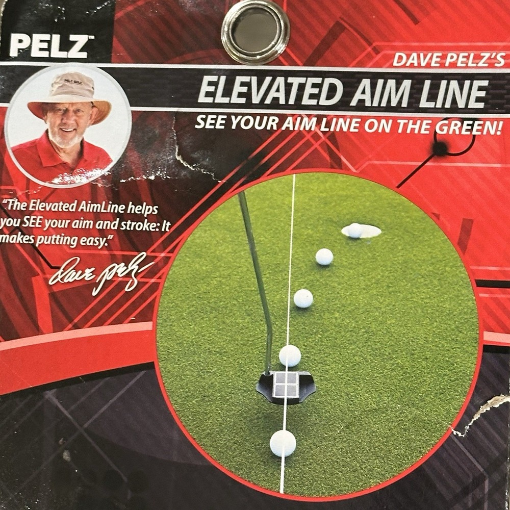 Dave Pelz Golf Elevated Aim Line Putting Training Aid White -New