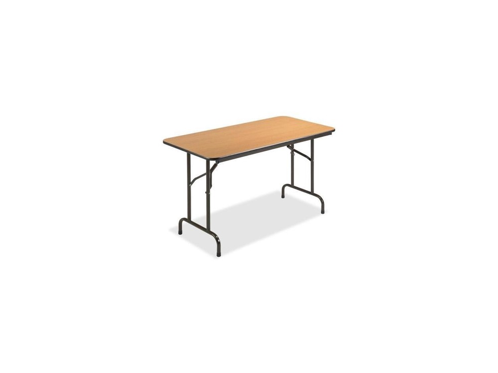 Folding Table, 48"x24"x29", Mahogany