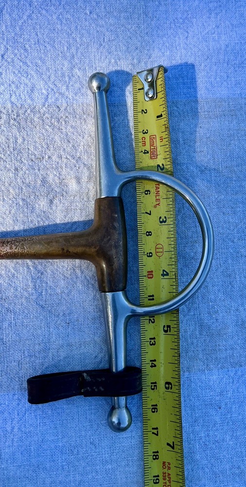 Used Full Cheek Snaffle Bit, Copper mouthpiece