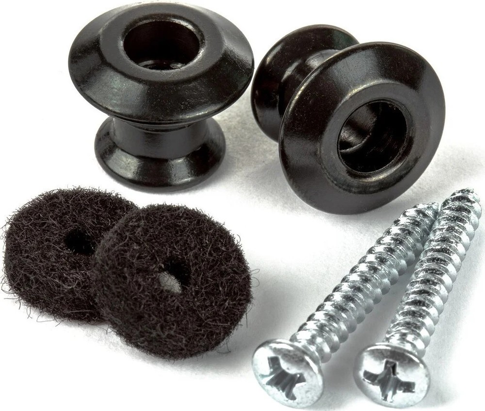 STRAPLOK® DUAL DESIGN STRAP BUTTON SET - BLACK