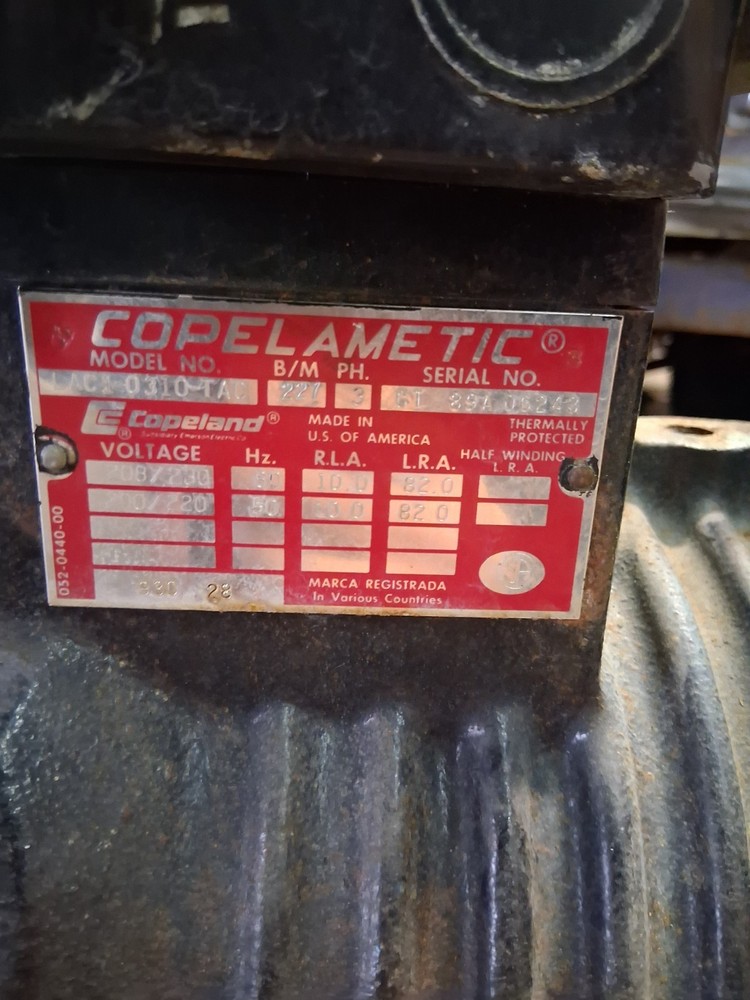 2 Copeland copelamtic compressors phase 3