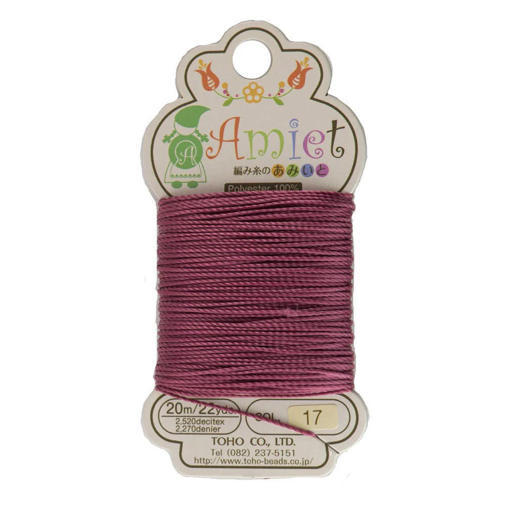 Burgundy Toho Amiet Polyester Thread 22yrds/20m