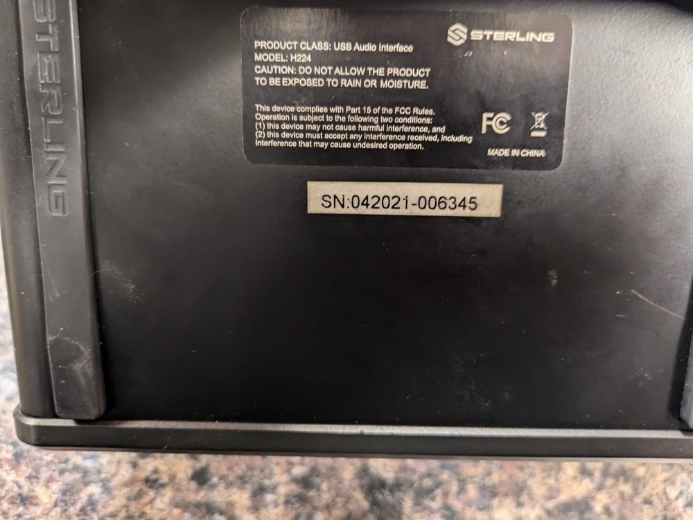 Sterling Harmony H224 24 Bit 192kHz USB Audio Interface