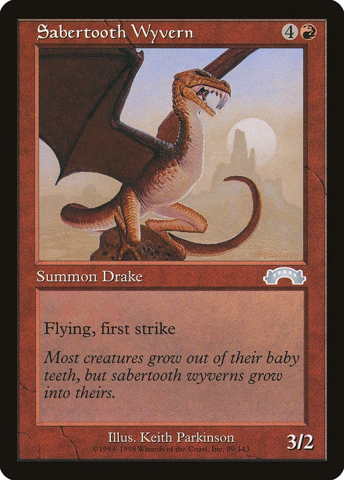 Sabertooth Wyvern Exodus 99 MTG MP