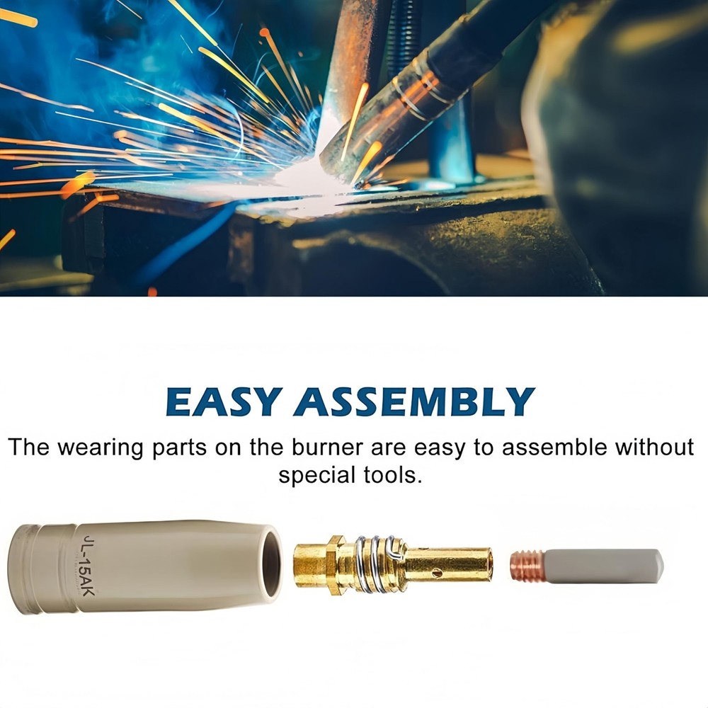14pcs Mig Welding Nozzle Tips with Non-Stick Coating; Ceramic Nozzle...