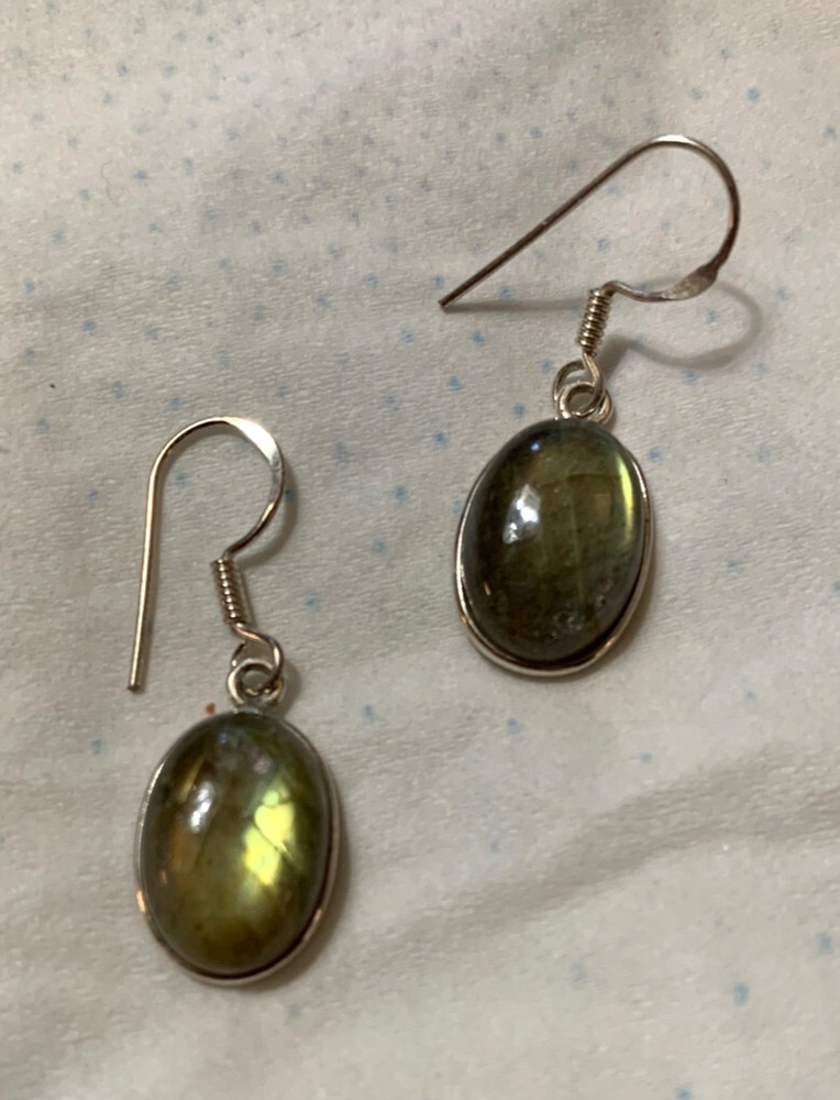 Labradorite  925 Hook Sterling Earrings E-273