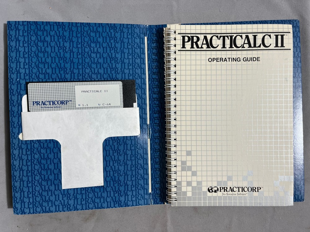 Vintage PRACTICALC II Practicorp Spreadsheet S. Ruby Commodore 64 Disk Box 1984