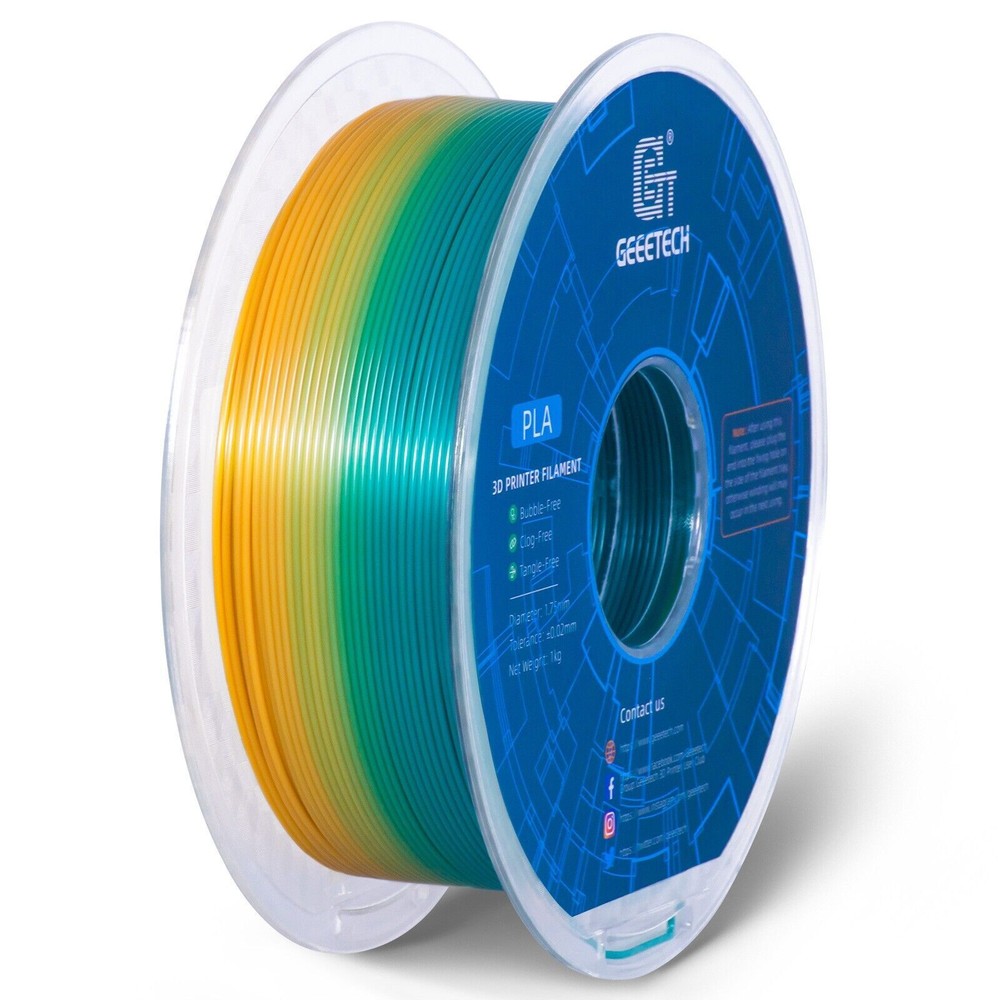 2KG Geeetech PLA 3D Printer Filament 1.75mm 1KG/ROLL Gradient Multicolor PLA US