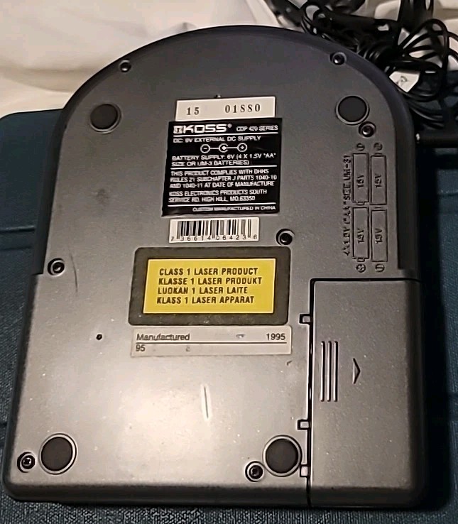 Koss CDP 420 Series Portable CD Car Player - Tested Working!