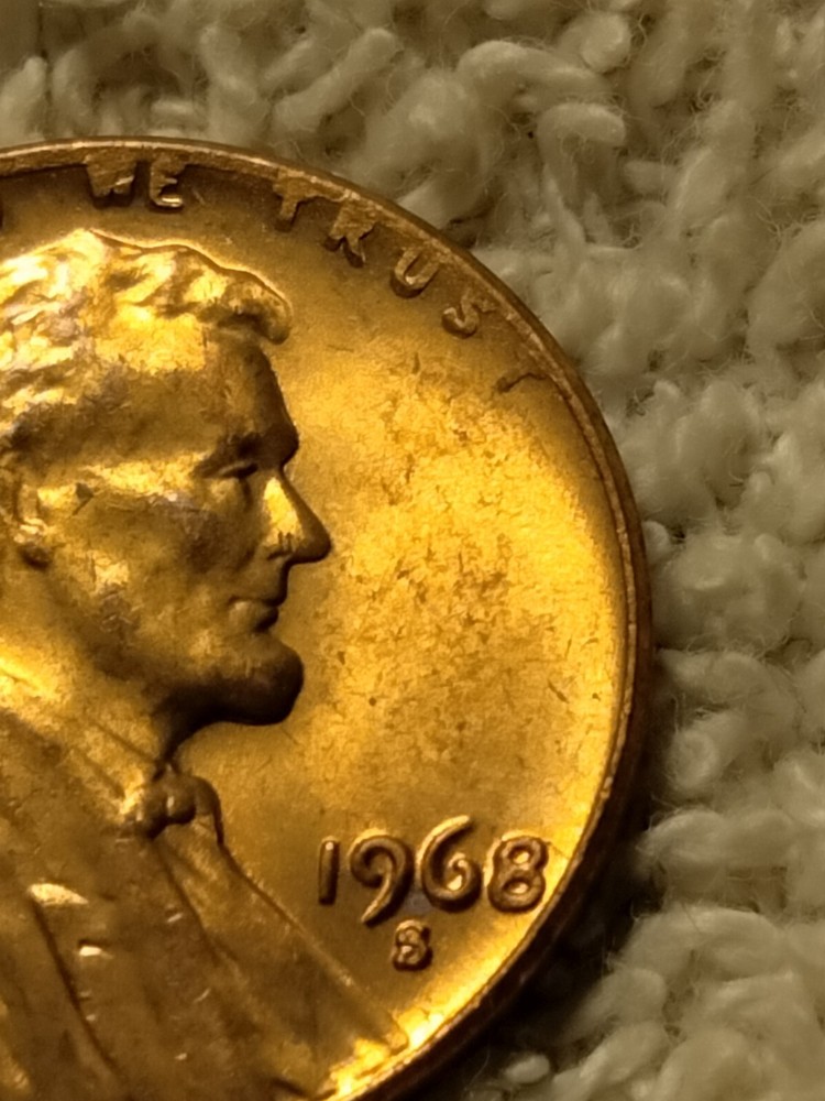 1968 S Lincoln Memorial Cent Misaligned Die Error