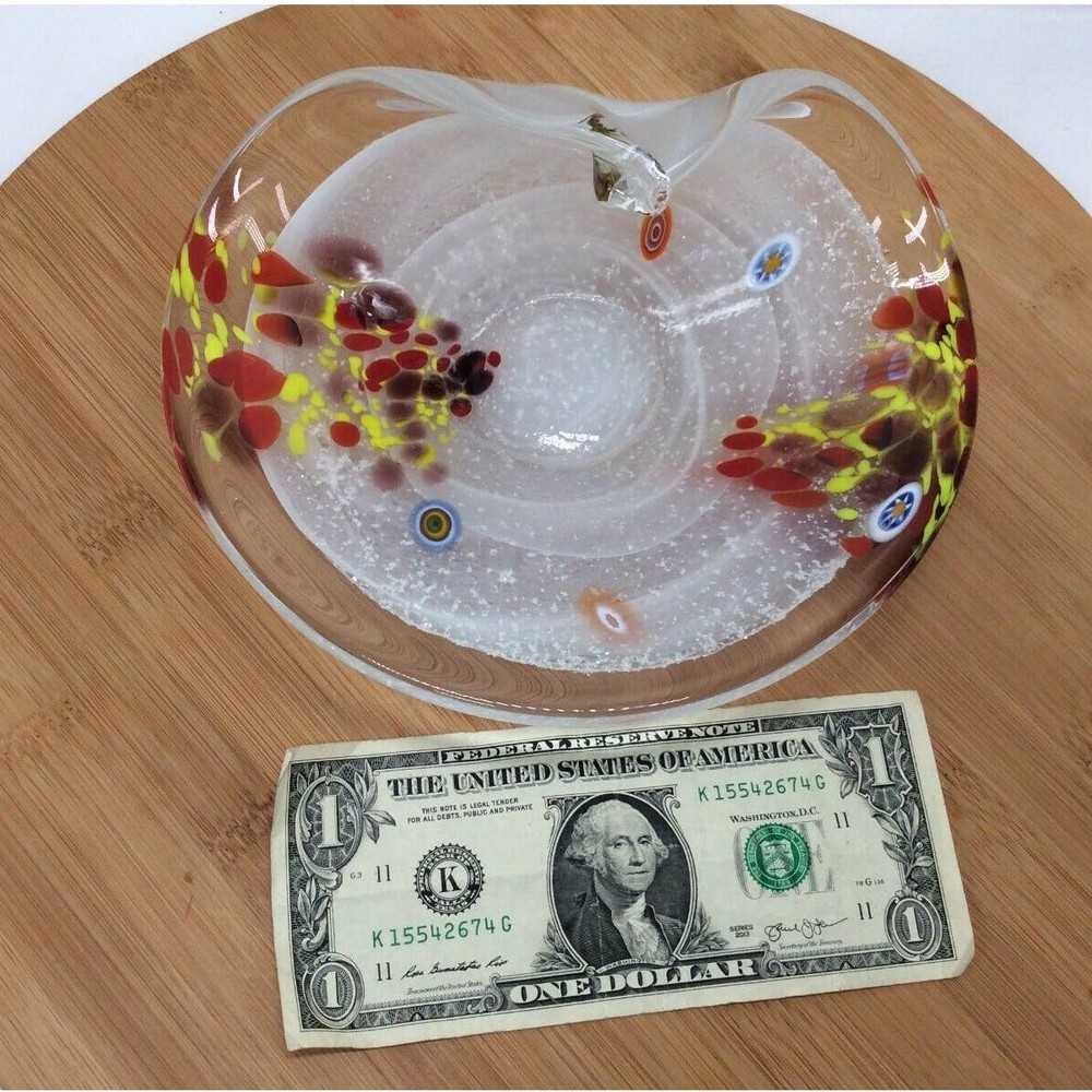 Millefiori style Glass Dish