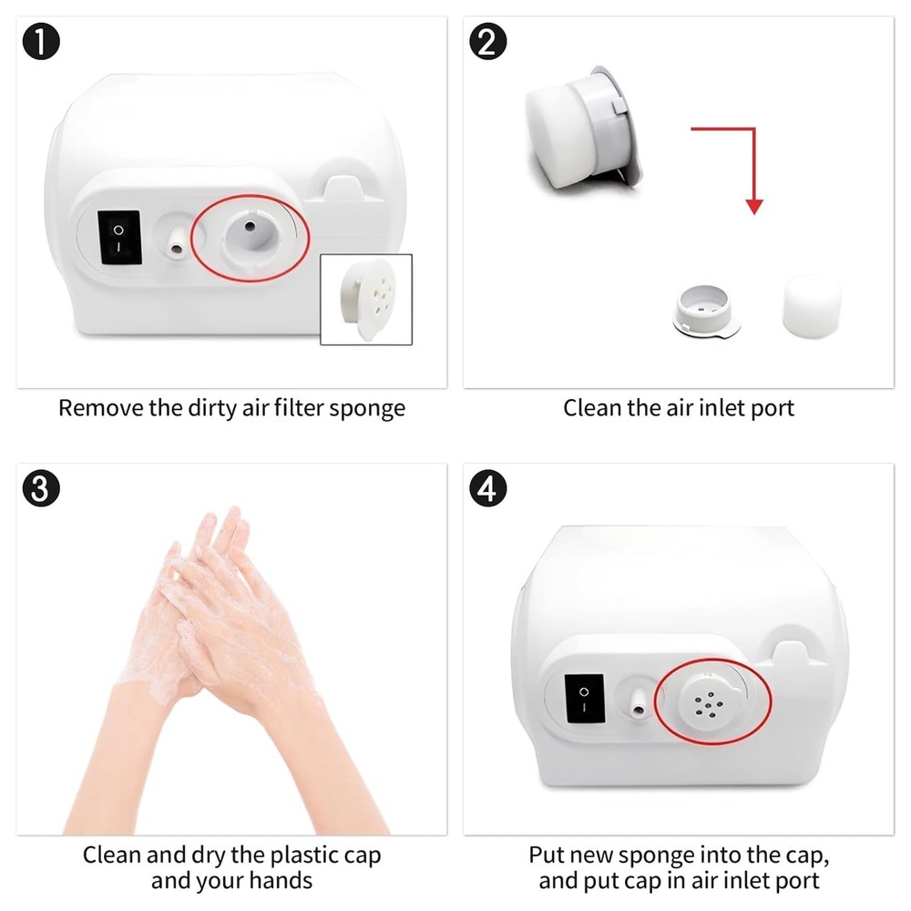 100 Pack Air Filter Sponge for Compressor Systems - Easy Replacement & Hygiene