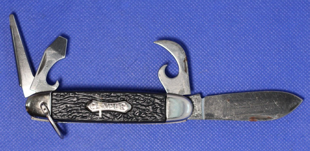 Vintage Imperial Ireland Camper knife black handle, NOS