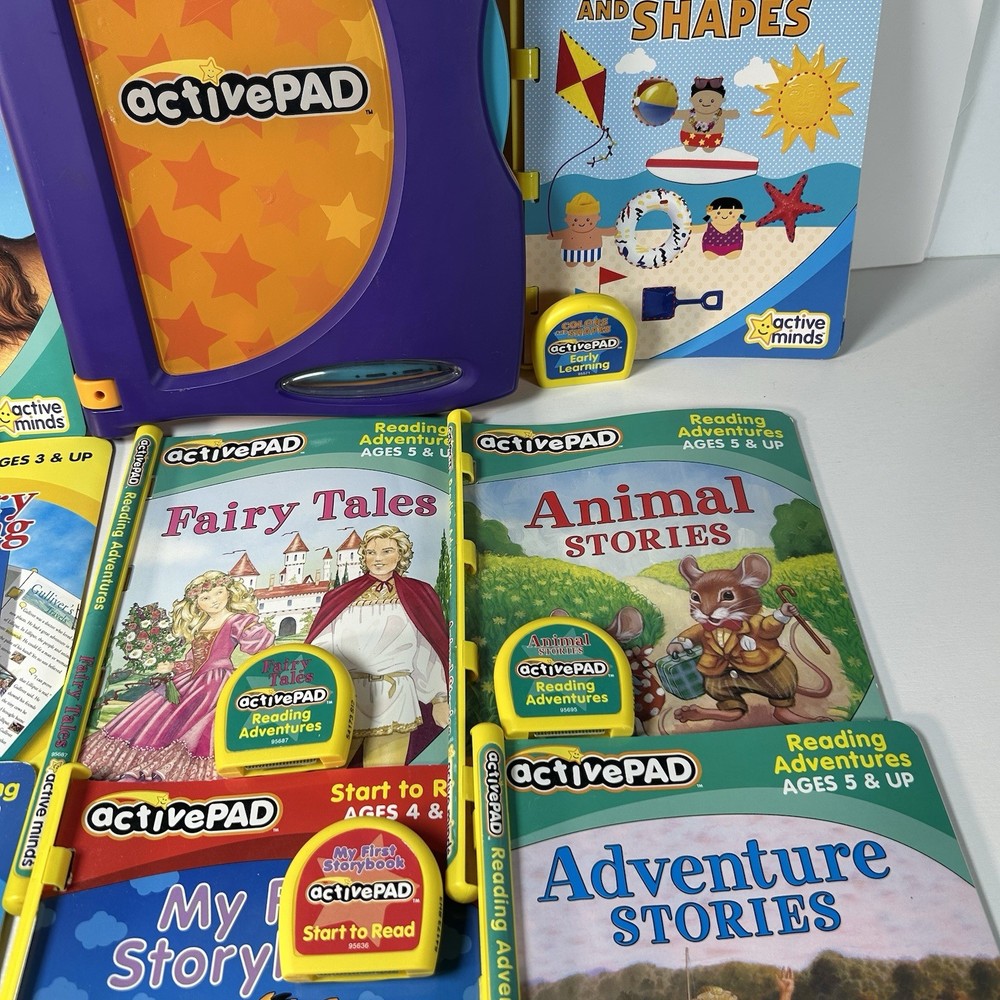 Active Minds ActivePAD (2003) Treasury Of Learning With 8 Book Packs TESTED