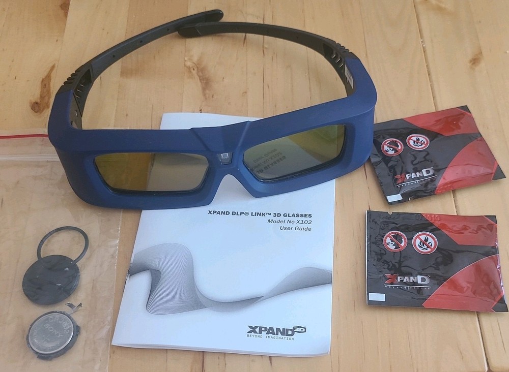 Xpand 3D Glasses - Black - 1 Pair - Battery - Untested