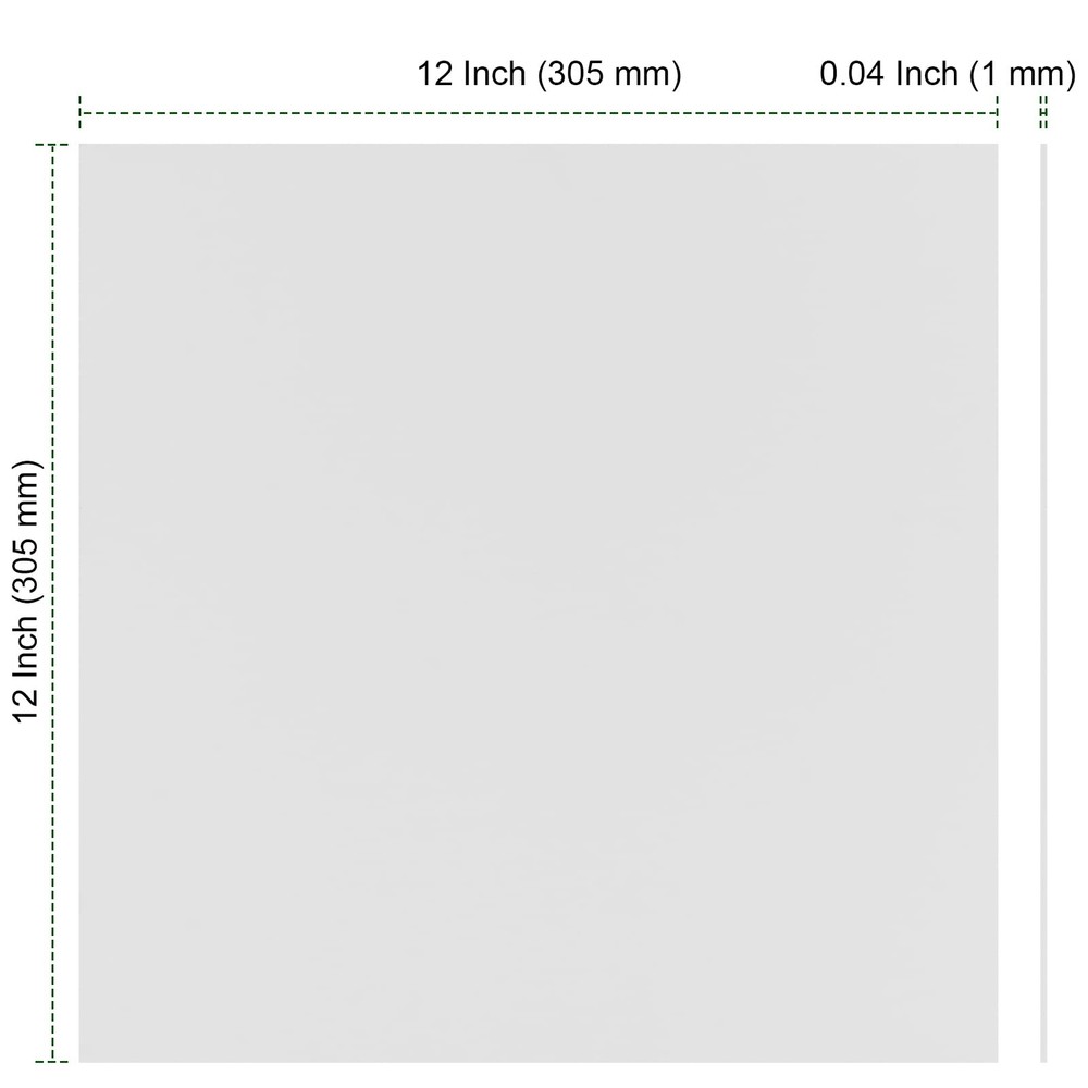 PINGEUI 50 Sheets White Chipboard 12x12" 1MM Thick Medium Weight Cardboard