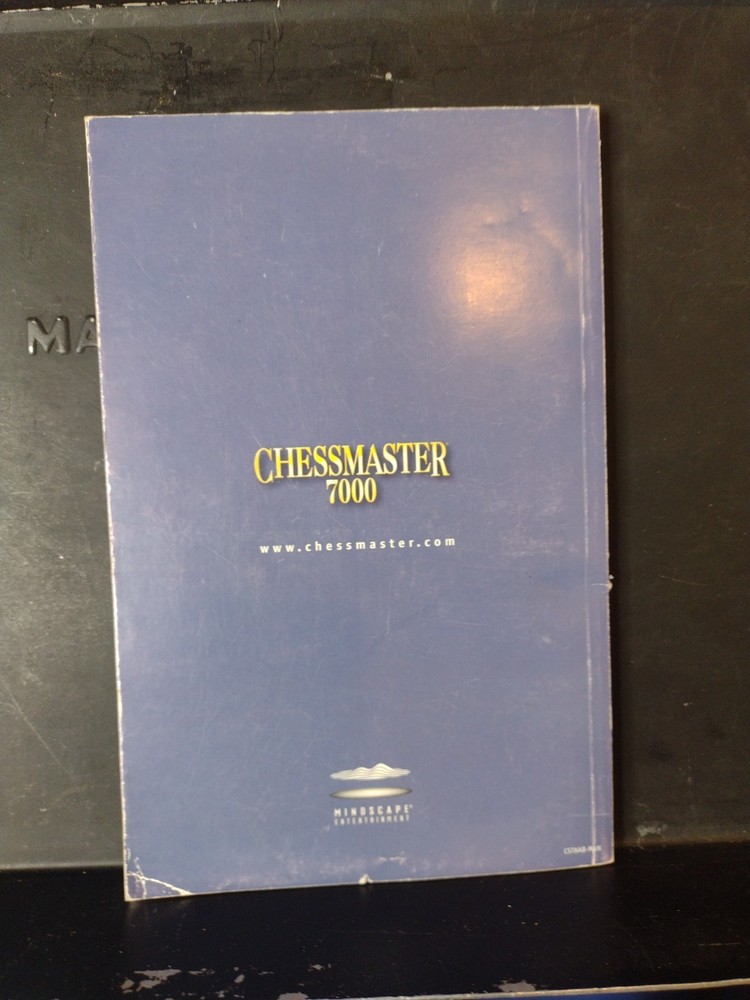 Chessmaster 7000  User Manual for Chess Program Very Good Condition