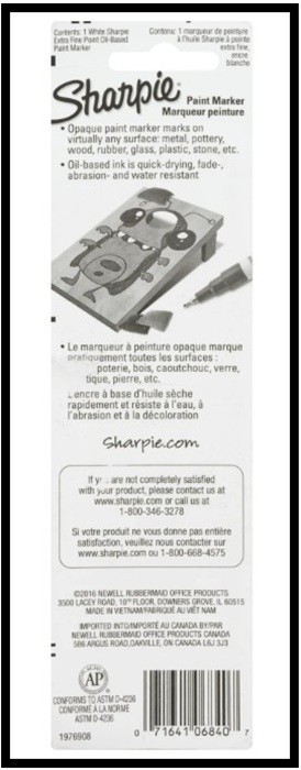 Sharpie Oil-Based Medium Point White Paint Marker, 1 Each