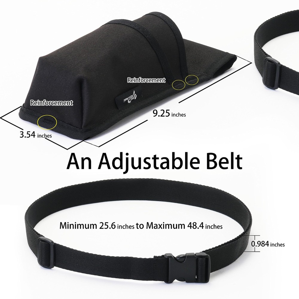 Adjustable Massage Therapist Holster with Belt Bottle Bag – Black