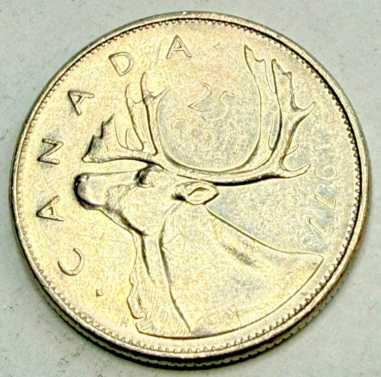 1977 Canada 25 Cents coin
