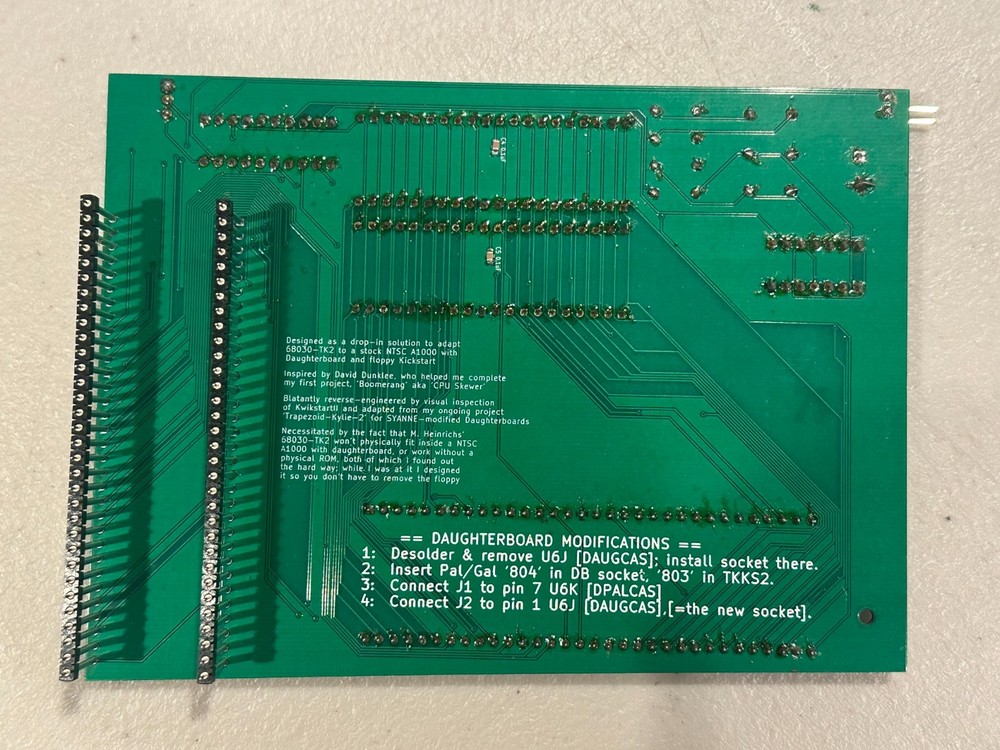 TKKS2 Kickstart Adapter for NTSC Amiga 1000 Vintage Computer READ