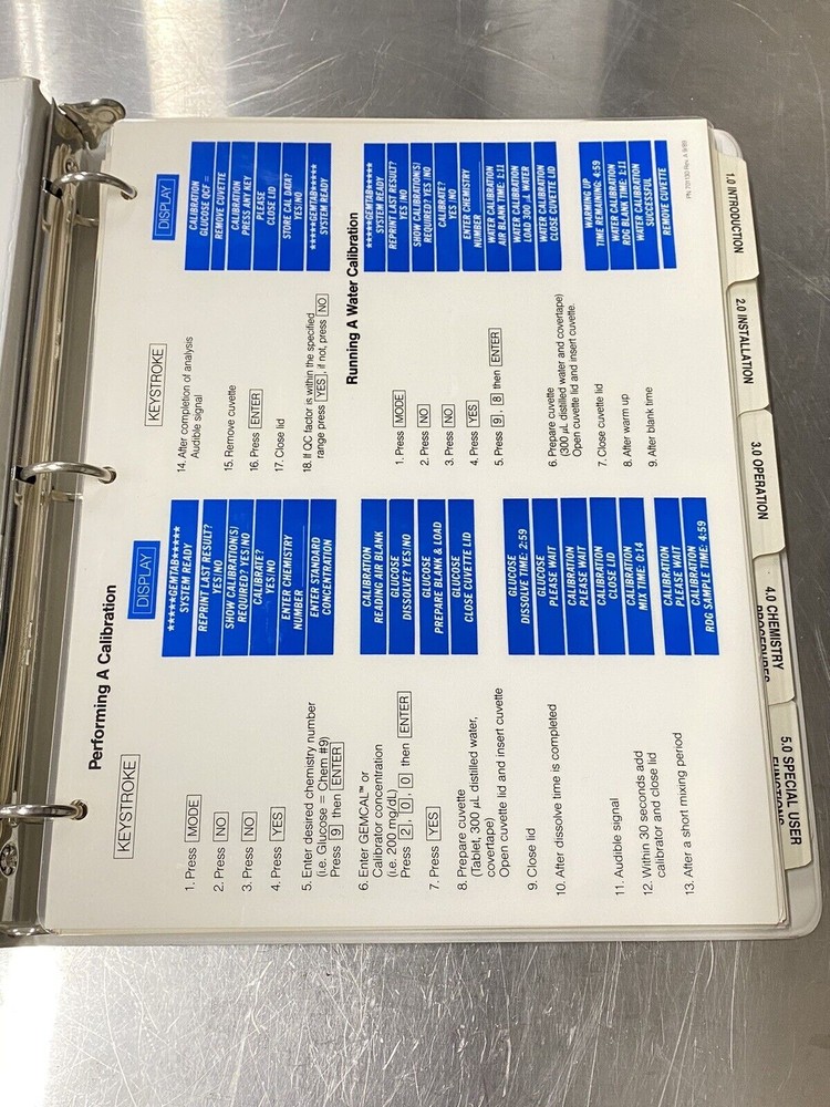 Pharmacia Gemtab Chemistry System In-vitro - Users Guide / Instruction / Manual