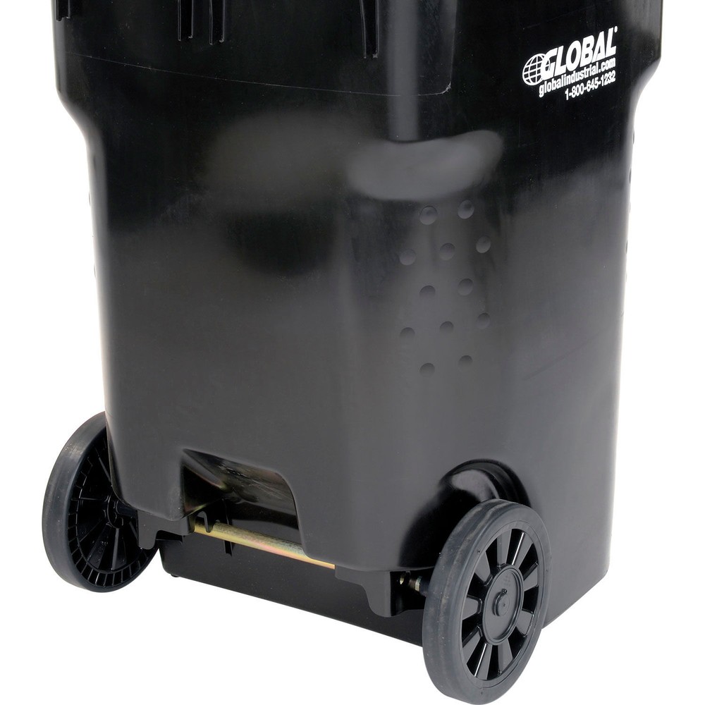 Global Industrial Mobile Heavy Duty Trash Container 95 Gallon Black