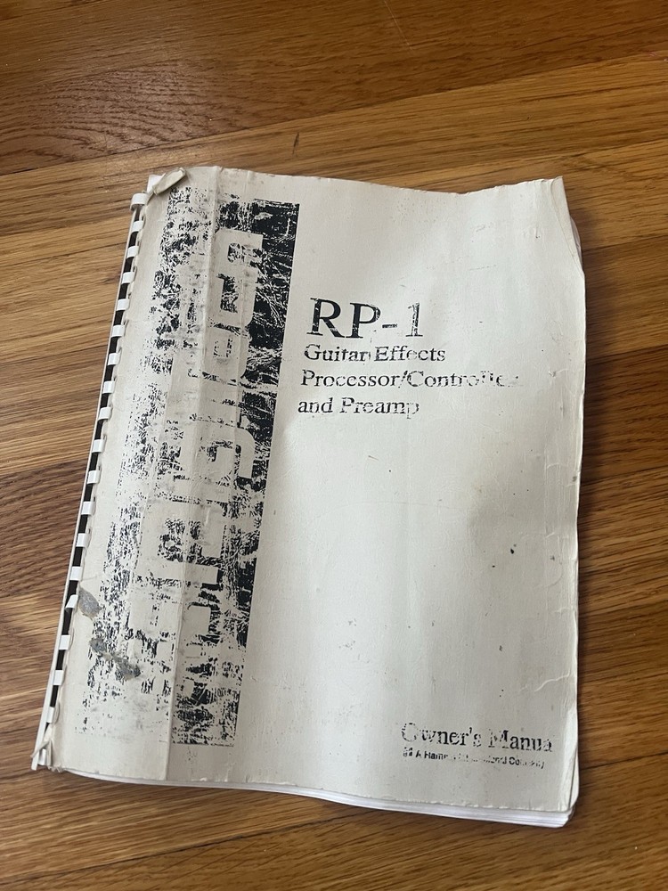 Digitech RP-1 Manual Book Only