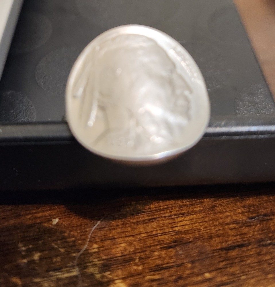 Homemade 1935 Buffalo Indian Ring