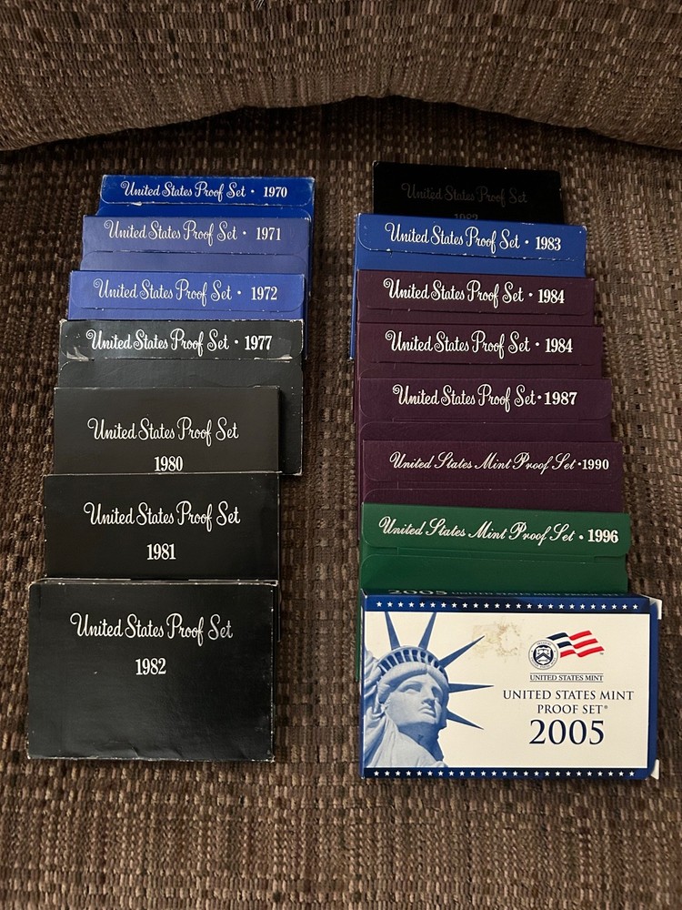 us mint proof set lot (15 sets total)