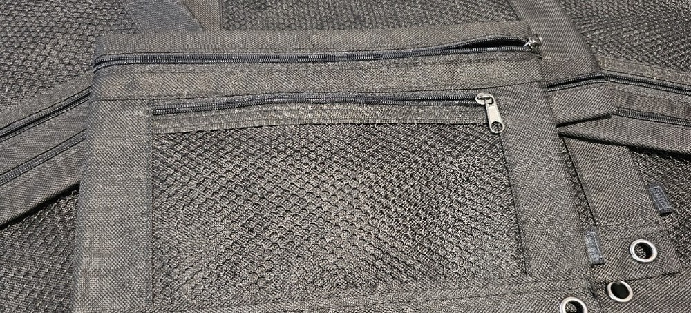 Pencil Pouch for 3 Ring Binder, 2 Pockets - Black - 5 PACK